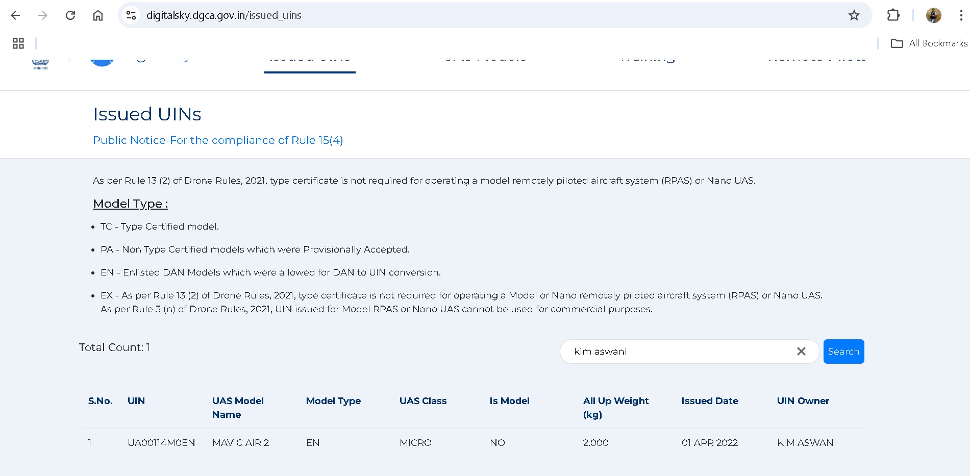 Digital Sky UIN Registration